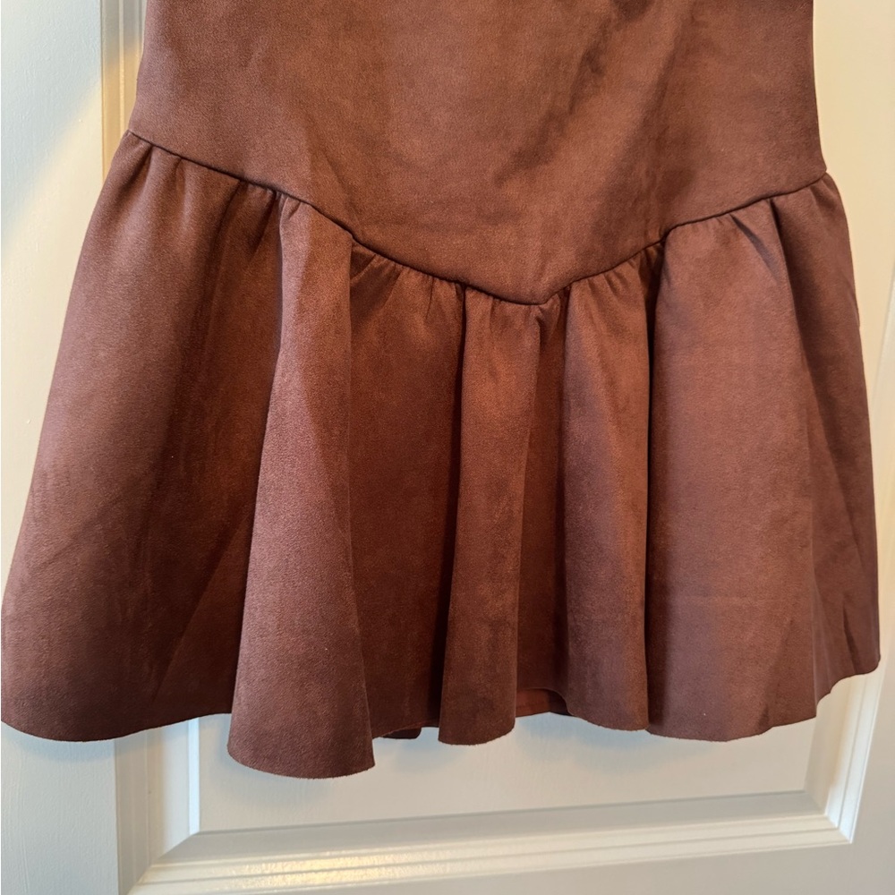 Janie and Jack Brown Mini Fit and Flare Skirt